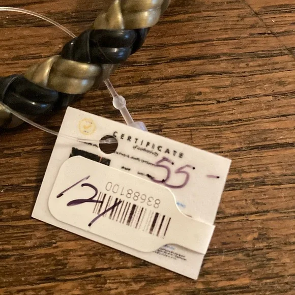 Sandra Ling Upcycled Louis Vuitton Monogram Leather Teardrop Bangle Keychain NWT - Picture 4 of 5